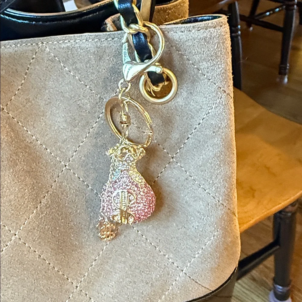 Crystal rhinestone, money, bag, purse, charm key ring - Picture 4 of 4